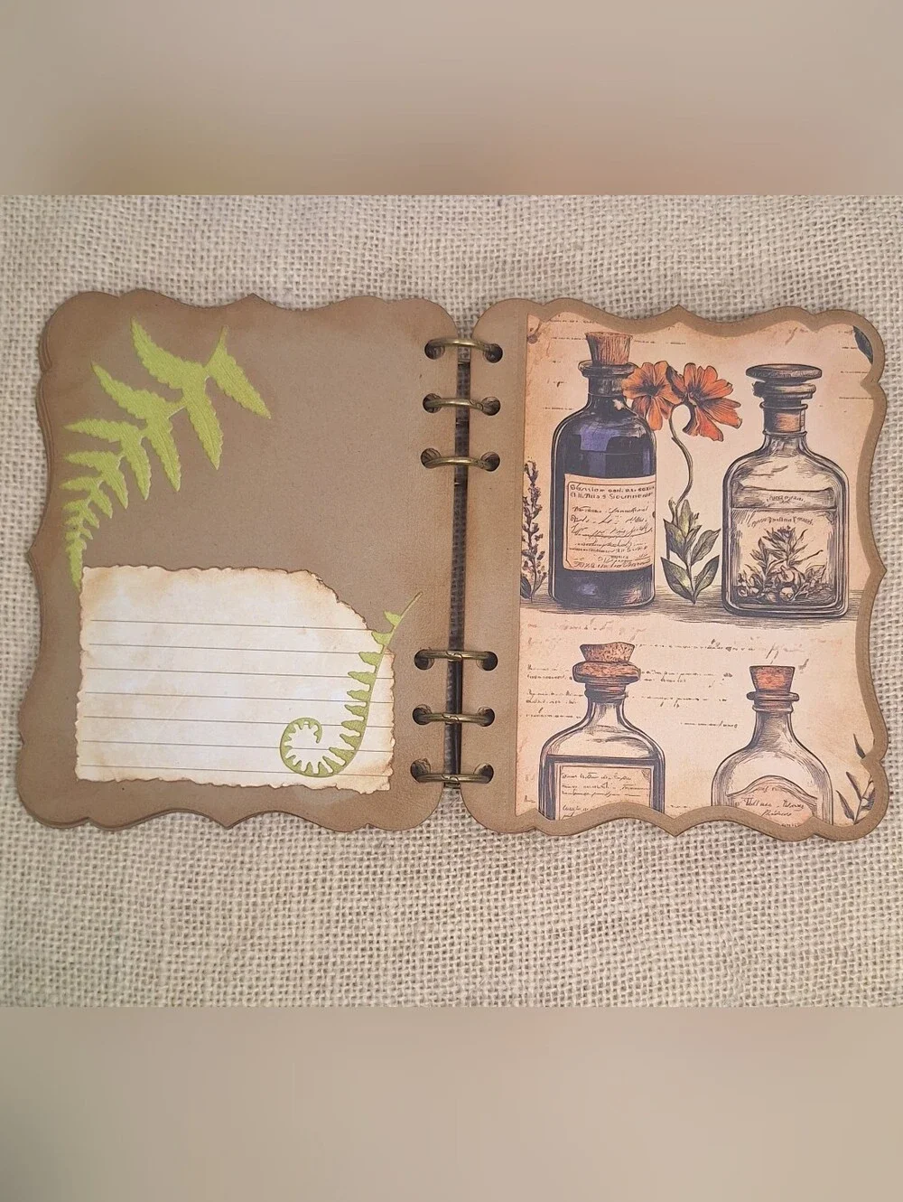 12 Page Apothecary Themed Junk Journal With Tags.